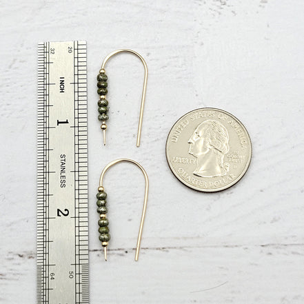Cheval - Gold & Sage Green Earrings Etsy   