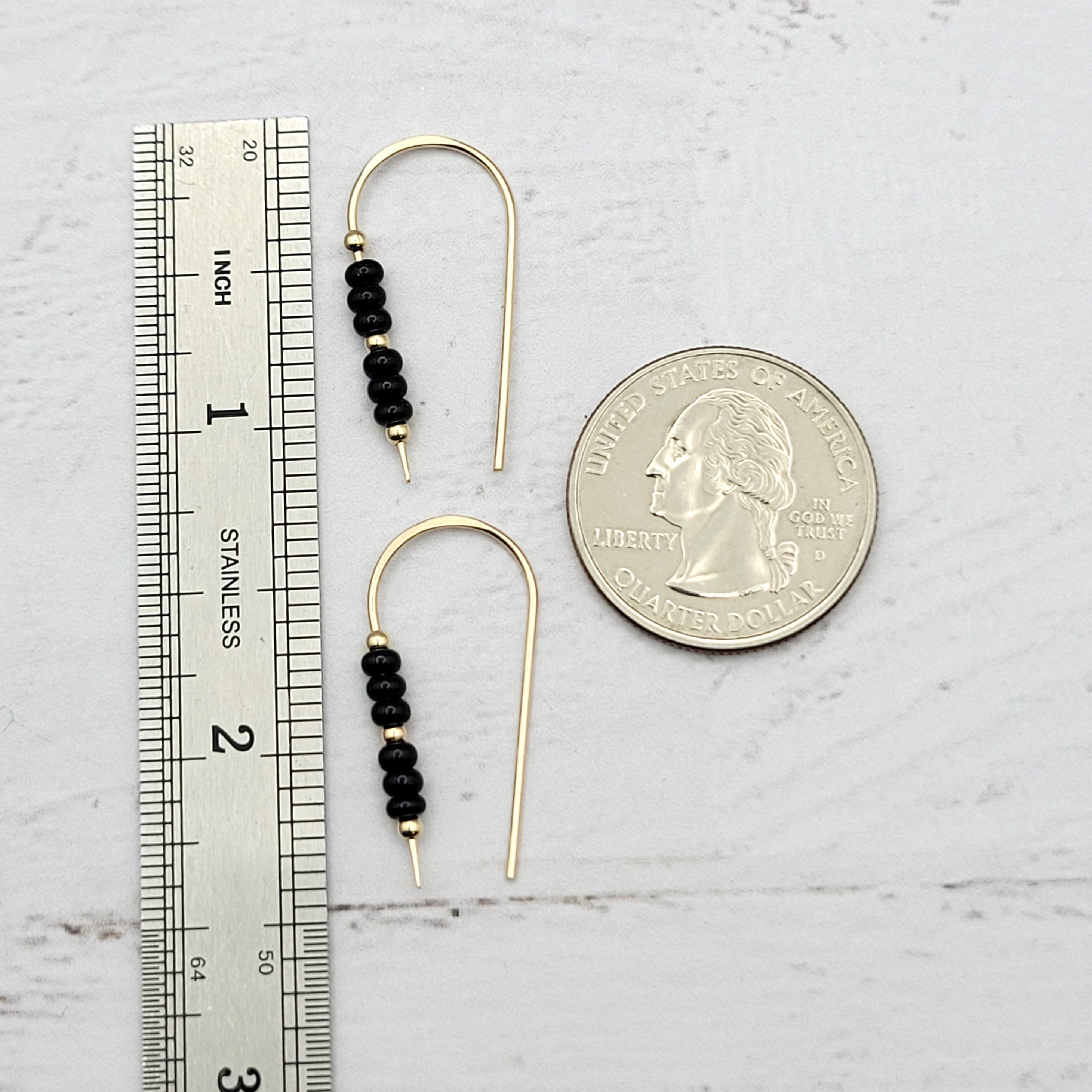 Cheval - Gold & Black Earrings Etsy   
