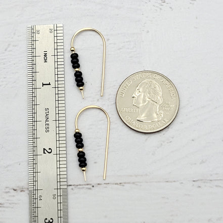 Cheval - Gold & Black Earrings Etsy   