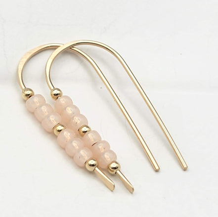 Cheval - Gold & Pale Pink Earrings Etsy   