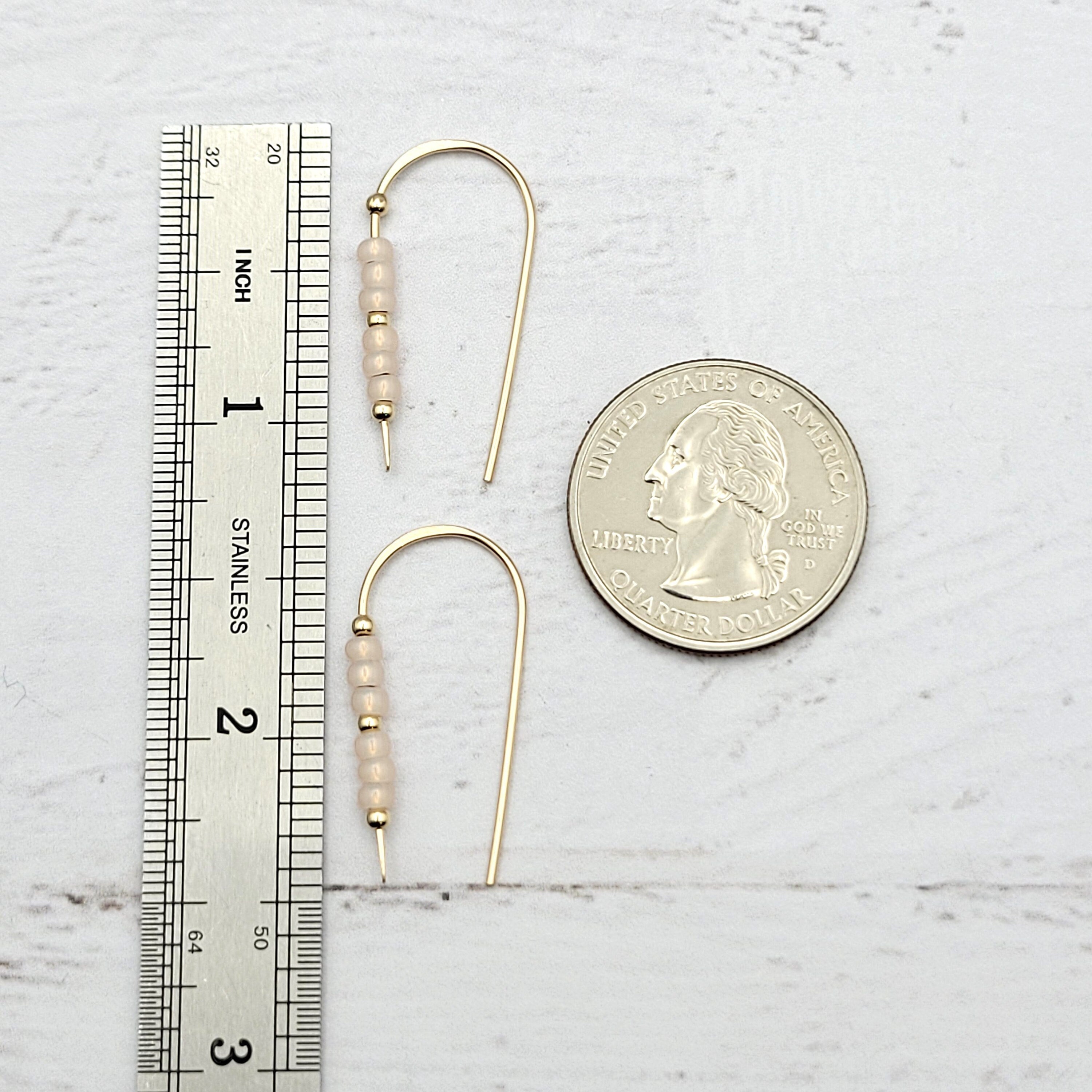 Cheval - Gold & Pale Pink Earrings Etsy   