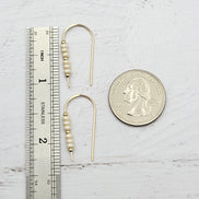 Cheval - Gold & Pearl Luster Earrings Etsy   