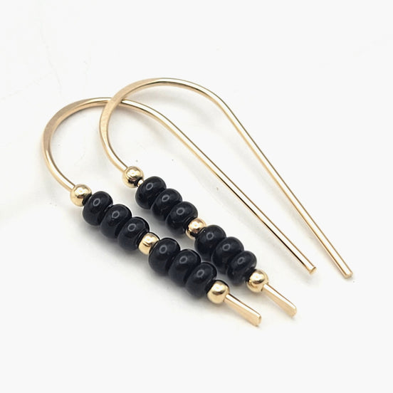 Cheval - Gold & Black Earrings Etsy   