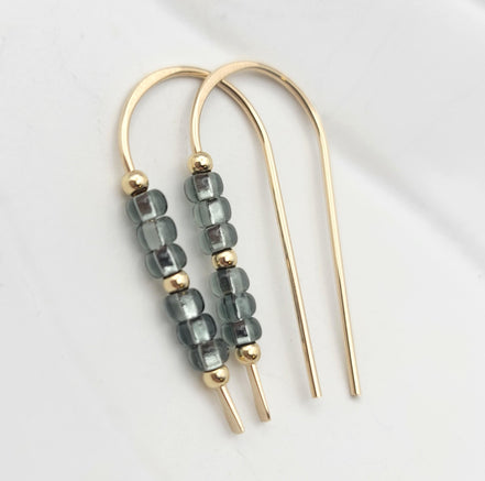 Cheval - Gold & Smokey Quartz Earrings Etsy   