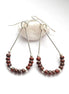 Lane - Dark Red & Silver Earrings Bijou by SAM   