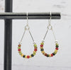 Lane - Silver & Fall Colored Beads -Earrings- Bijou by SAM