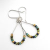 Lane - Silver & Spring Colored Beads Earrings Bijou by SAM   