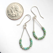 Lane - Silver & Turquoise Earrings Bijou by SAM   