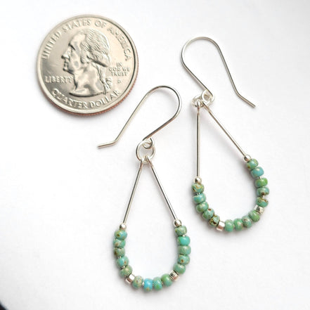 Lane - Silver & Turquoise Earrings Bijou by SAM   