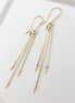 Stellar - Long Gold with Silver Dangle Earrings Earrings Bijou by SAM   