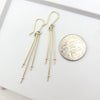 Stellar - Long Gold with Silver Dangle Earrings Earrings Bijou by SAM   