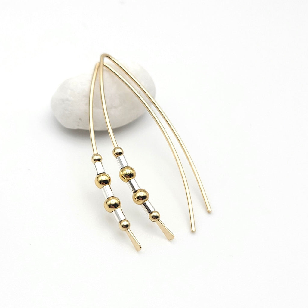 Wish - Luxe Gold & Silver Earrings Bijou by SAM   