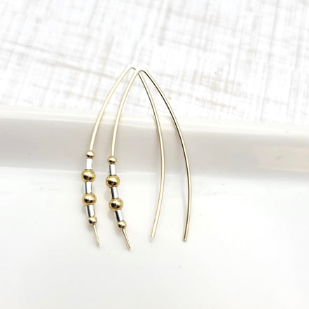 Wish - Luxe Gold & Silver Earrings Bijou by SAM   