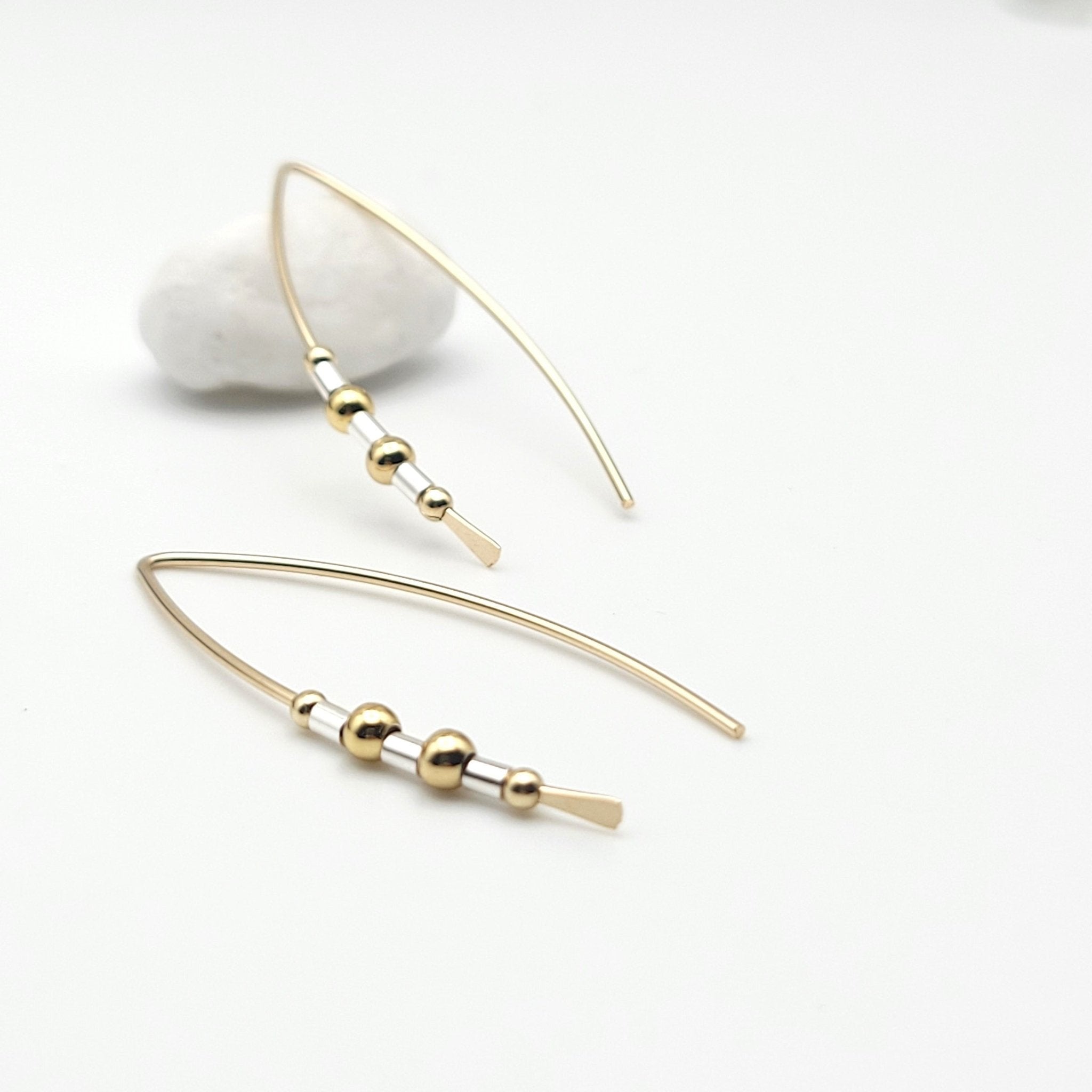 Wish - Luxe Gold & Silver Earrings Bijou by SAM   