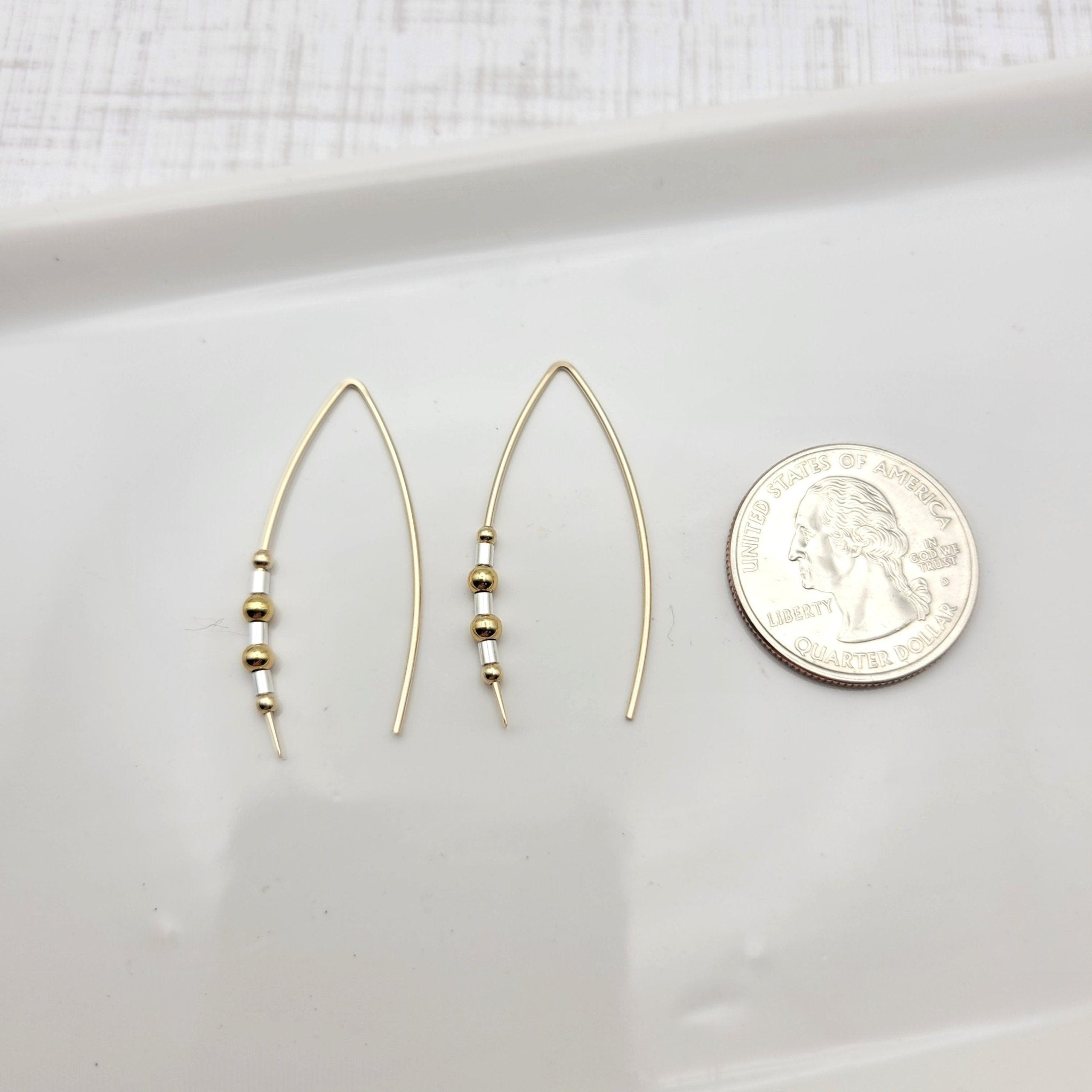 Wish - Luxe Gold & Silver Earrings Bijou by SAM   