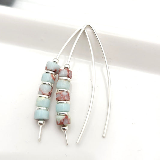 Wish - Aqua Terra Jasper Earrings Bijou by SAM   