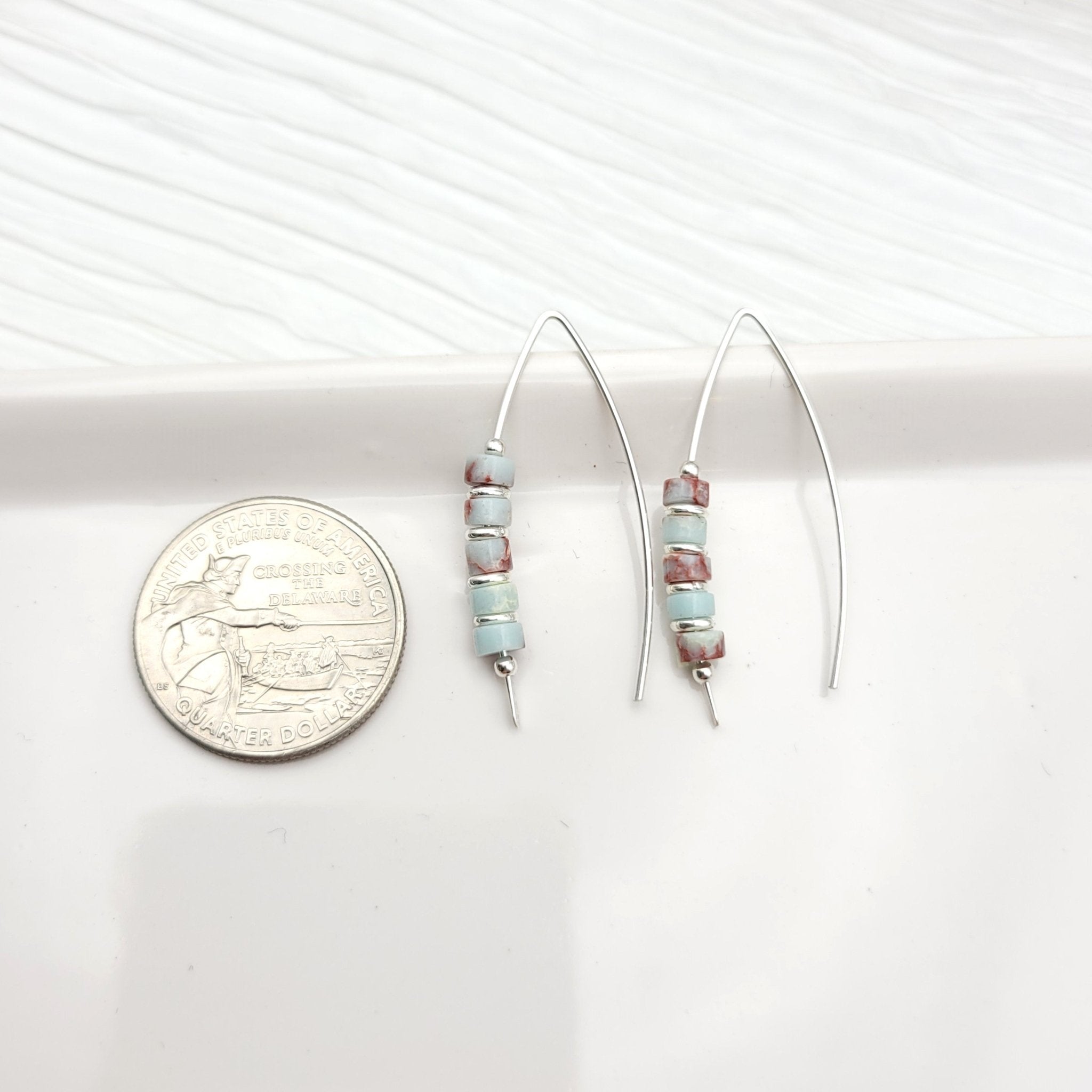 Wish - Aqua Terra Jasper Earrings Bijou by SAM   