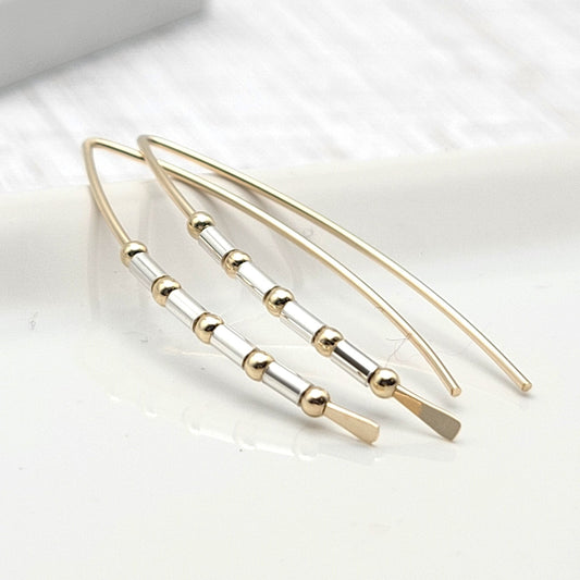 Wish - Luxe Gold & Silver Earrings Earrings Bijou by SAM   