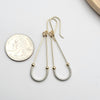 Modern Gold and Silver Coil Hoop Earrings -Earrings- Bijou by SAM