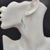 Modern Gold and Turquoise Open Hoops -Earrings- Bijou by SAM