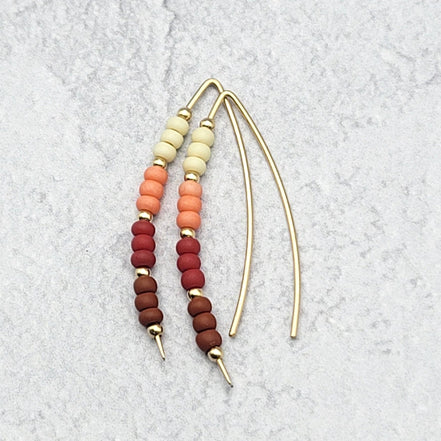 Wish - Gold & Red Ombre Earrings Bijou by SAM   