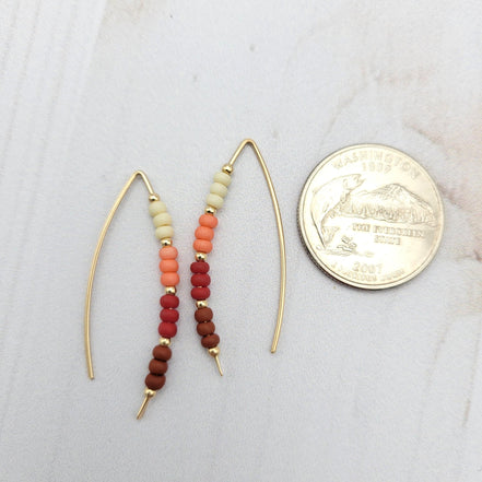 Wish - Gold & Red Ombre Earrings Bijou by SAM   