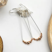 Harley - Silver and Copper Earrings Bijou by SAM   