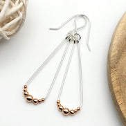 Harley - Silver and Copper Earrings Bijou by SAM   