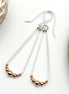 Harley - Silver and Copper Earrings Bijou by SAM   