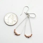 Harley - Silver and Copper Earrings Bijou by SAM   