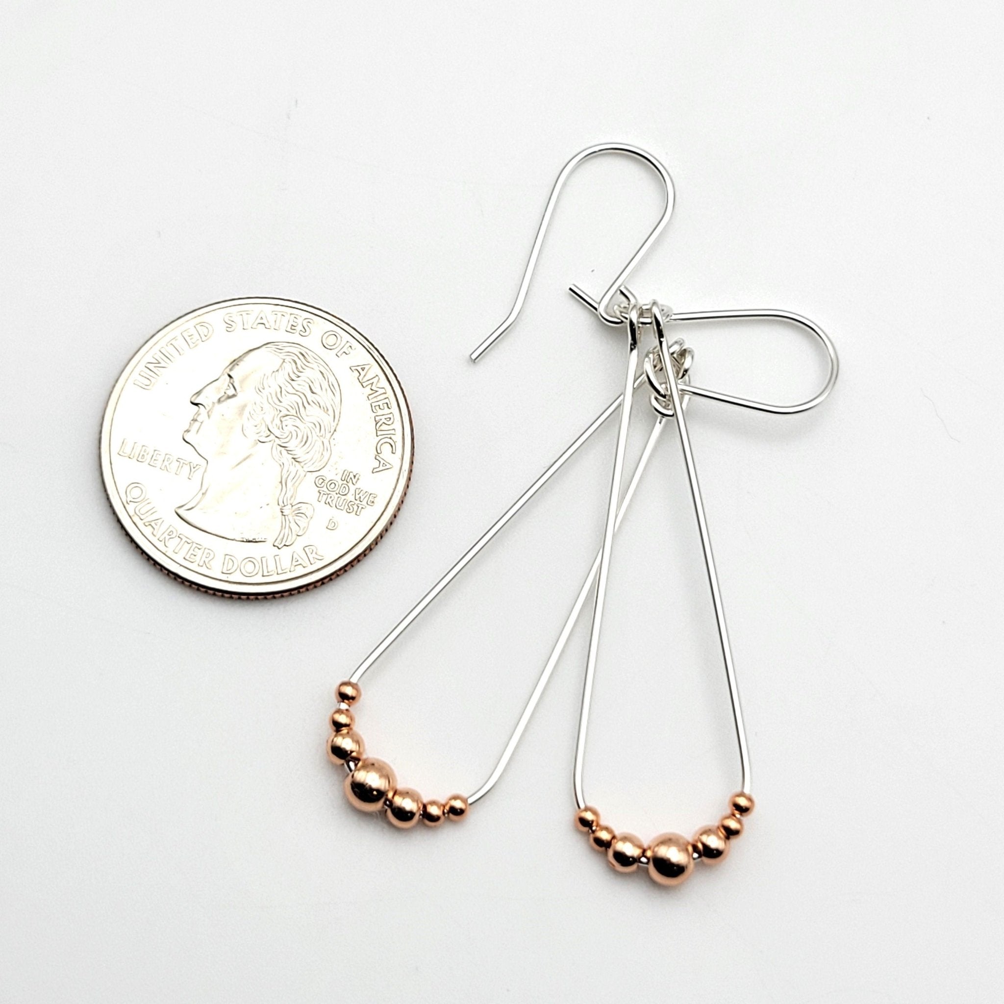 Harley - Silver and Copper Earrings Bijou by SAM   