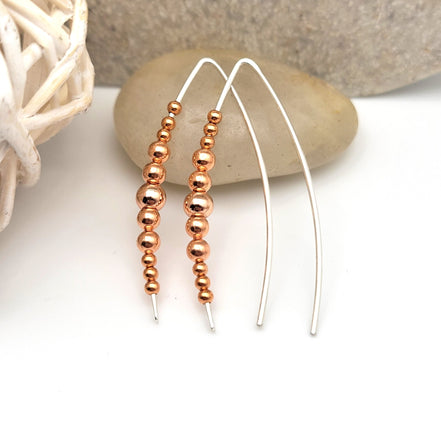 Wish - Copper & Silver Earrings Bijou by SAM   