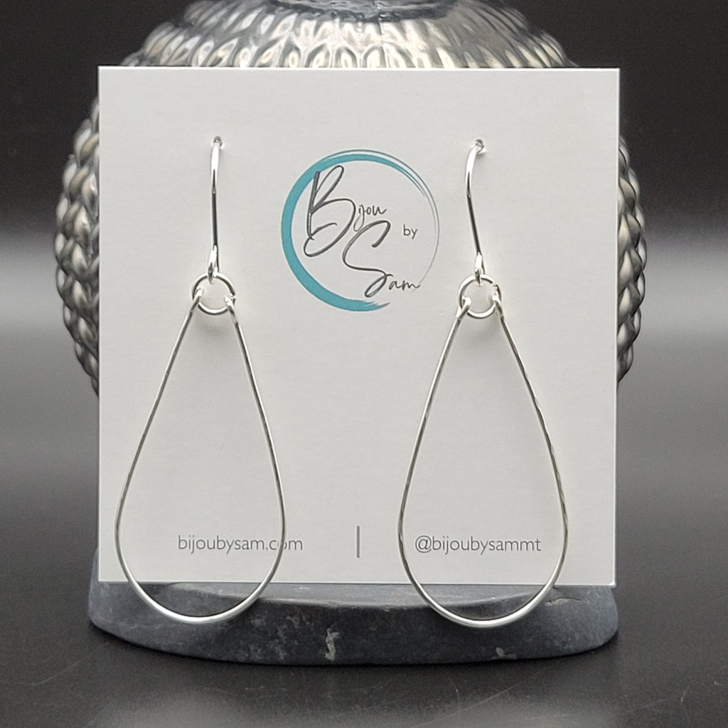 Silver Hoop Earrings, Boho Hoop Earrings -Earrings- Bijou by SAM